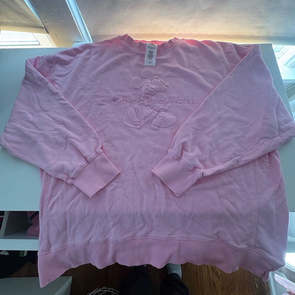 Disney Pink Embossed Minnie Pullover